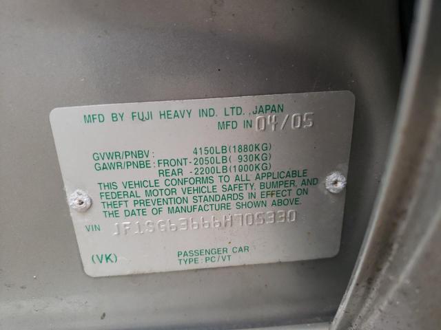 Photo 10 from auction – 2006 SUBARU FORESTER 2 with VIN JF1SG63666H705330