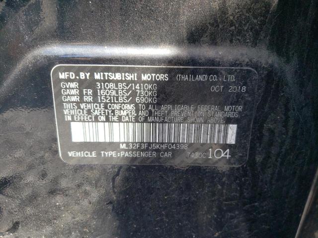 Photo 10 from auction – 2019 MITSUBISHI MIRAGE G4 with VIN ML32F3FJ5KHF04398