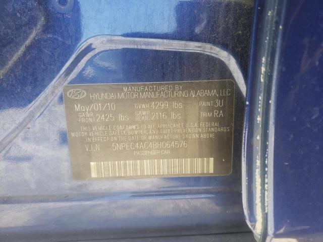 Photo 10 from auction – 2011 HYUNDAI SONATA SE with VIN 5NPEC4AC4BH064576
