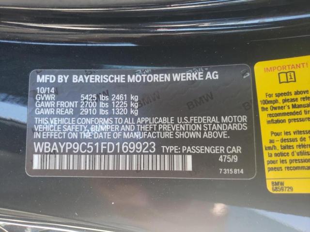 Photo 10 from auction – 2015 BMW 650 I with VIN WBAYP9C51FD169923