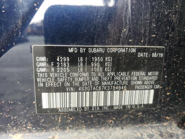 Photo 10 from auction – 2019 SUBARU IMPREZA with VIN 4S3GTAC67K3754946