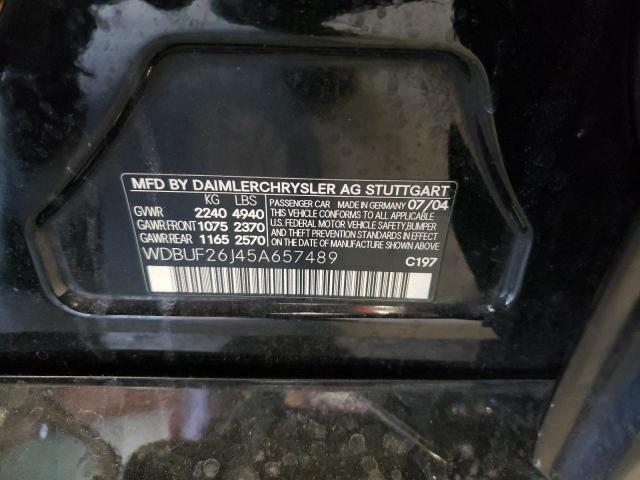 Photo 10 from auction – 2005 MERCEDES-BENZ E 320 CDI with VIN WDBUF26J45A657489
