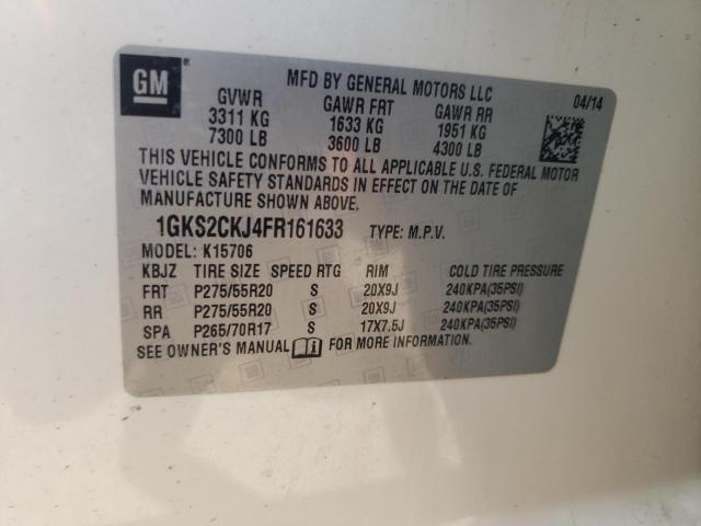 Photo 10 from auction – 2015 GMC YUKON DENA with VIN 1GKS2CKJ4FR161633