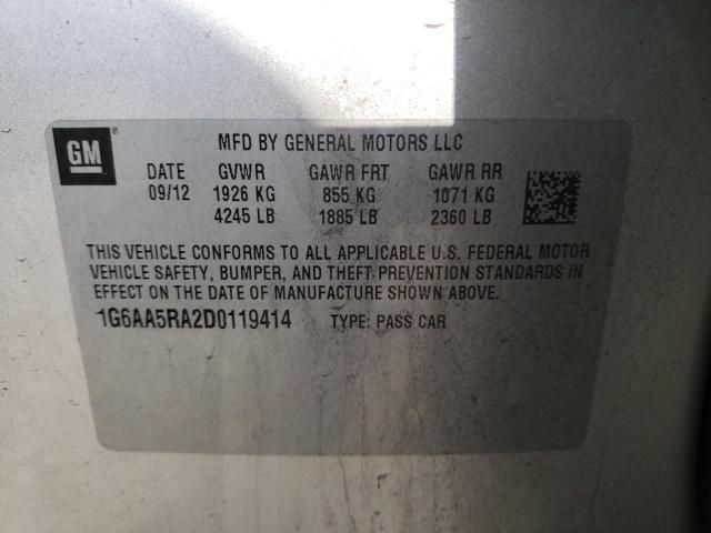 Photo 10 from auction – 2013 CADILLAC ATS with VIN 1G6AA5RA2D0119414
