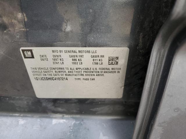 Photo 10 from auction – 2012 CHEVROLET SONIC LT with VIN 1G1JC5SH6C4187214