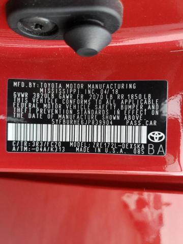 Photo 10 from auction – 2018 TOYOTA COROLLA L with VIN 5YFBURHE6JP839904