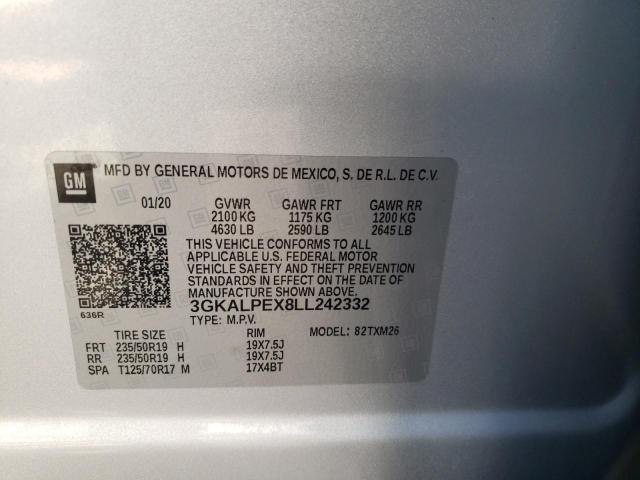 Photo 10 from auction – 2020 GMC TERRAIN SL with VIN 3GKALPEX8LL242332