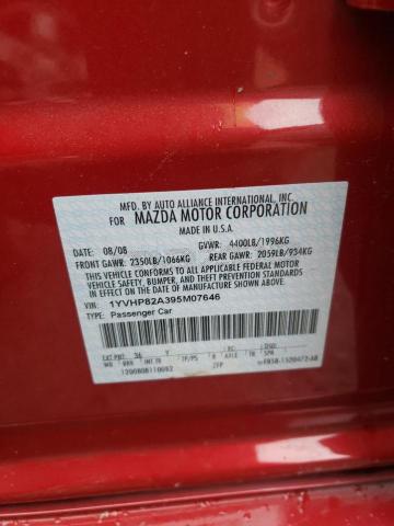 Photo 10 from auction – 2009 MAZDA 6 I with VIN 1YVHP82A395M07646