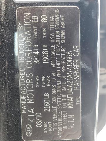 Photo 10 from auction – 2010 KIA FORTE EX with VIN KNAFU4A21A5230668