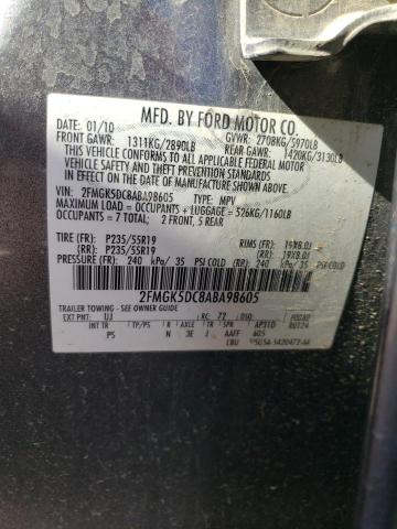 Photo 10 from auction – 2010 FORD FLEX LIMIT with VIN 2FMGK5DC8ABA98605