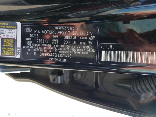 Photo 10 from auction – 2017 KIA FORTE LX with VIN 3KPFK4A79HE075743