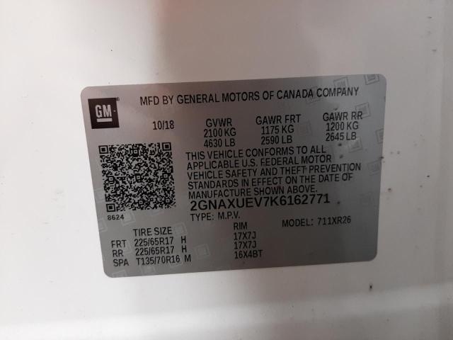 Photo 10 from auction – 2019 CHEVROLET EQUINOX LT with VIN 2GNAXUEV7K6162771
