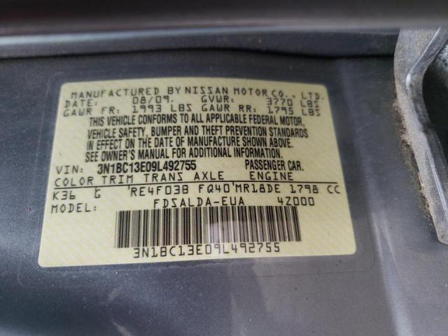 Photo 10 from auction – 2009 NISSAN VERSA S with VIN 3N1BC13E09L492755