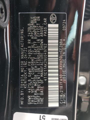 Photo 10 from auction – 2022 TOYOTA CAMRY LE with VIN 4T1C11AK2NU049762