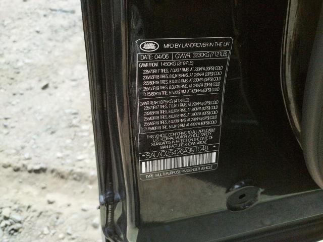 Photo 10 from auction – 2006 LAND ROVER LR3 SE with VIN SALAD25426A391048