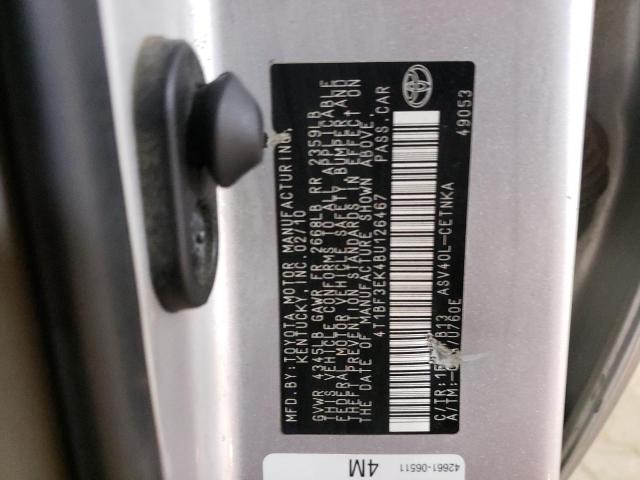 Photo 10 from auction – 2011 TOYOTA CAMRY BASE with VIN 4T1BF3EK4BU126467