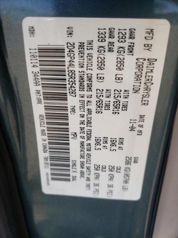 Photo 10 from auction – 2005 DODGE GRAND CARA with VIN 2D4GP44L85R354287