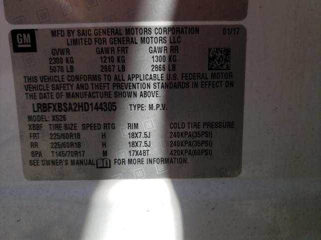 Photo 10 from auction – 2017 BUICK ENVISION E with VIN LRBFXBSA2HD144305