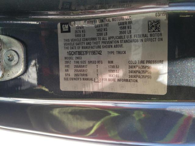 Photo 10 from auction – 2015 CHEVROLET COLORADO L with VIN 1GCHTBE37F1196742