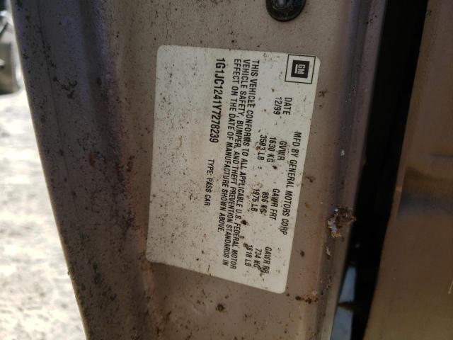 Photo 10 from auction – 2000 CHEVROLET CAVALIER with VIN 1G1JC1241Y7278239