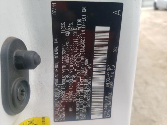 Photo 10 from auction – 2011 TOYOTA SIENNA with VIN 5TDZK3DC2BS158783