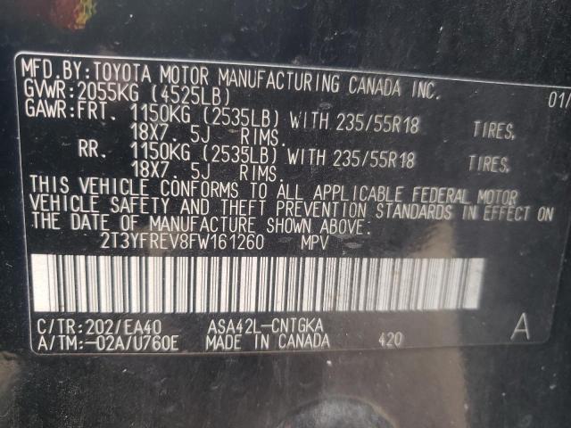 Photo 10 from auction – 2015 TOYOTA RAV4 LIMIT with VIN 2T3YFREV8FW161260