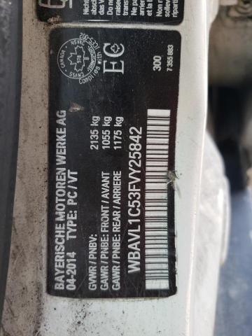 Photo 10 from auction – 2015 BMW X1 XDRIVE2 with VIN WBAVL1C53FVY25842