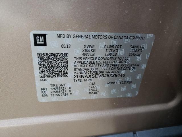 Photo 10 from auction – 2018 CHEVROLET EQUINOX LT with VIN 2GNAXSEV6J6338440
