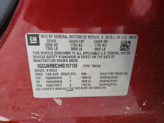 Photo 10 from auction – 2017 CHEVROLET SILVERADO with VIN 3GCUKREC2HG157135
