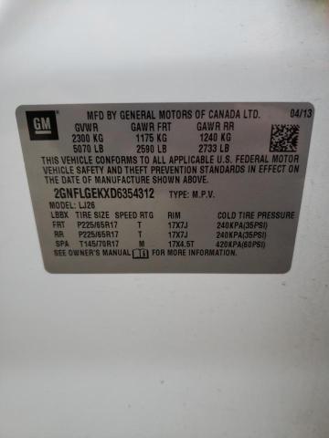 Photo 10 from auction – 2013 CHEVROLET EQUINOX LT with VIN 2GNFLGEKXD6354312