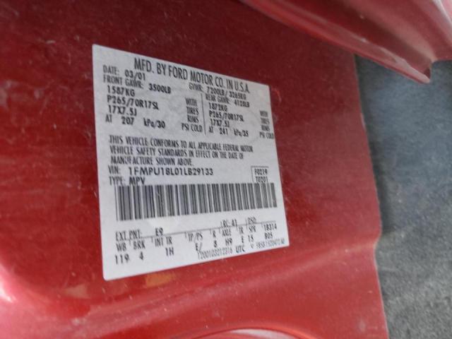 Photo 10 from auction – 2001 FORD EXPEDITION with VIN 1FMPU18L01LB29133