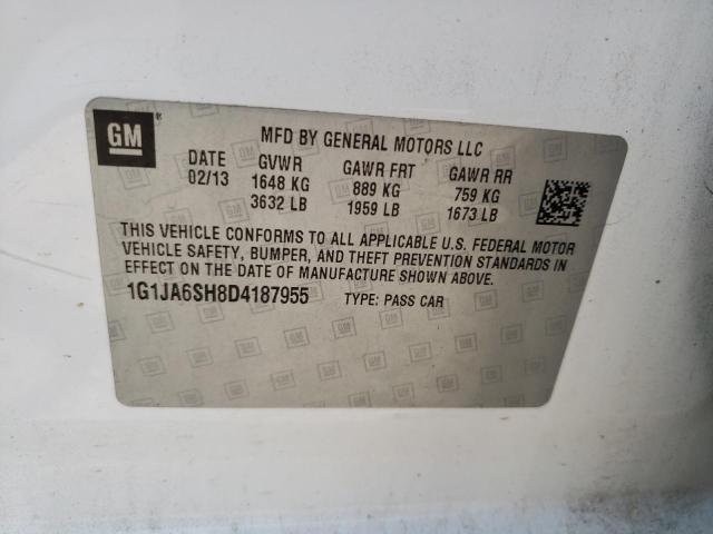 Photo 10 from auction – 2013 CHEVROLET SONIC LS with VIN 1G1JA6SH8D4187955
