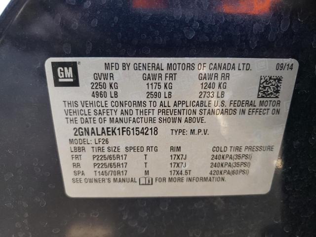 Photo 10 from auction – 2015 CHEVROLET EQUINOX LS with VIN 2GNALAEK1F6154218