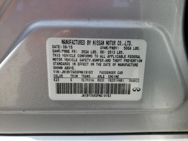Photo 10 from auction – 2015 INFINITI Q50 BASE with VIN JN1BV7AR0FM419163