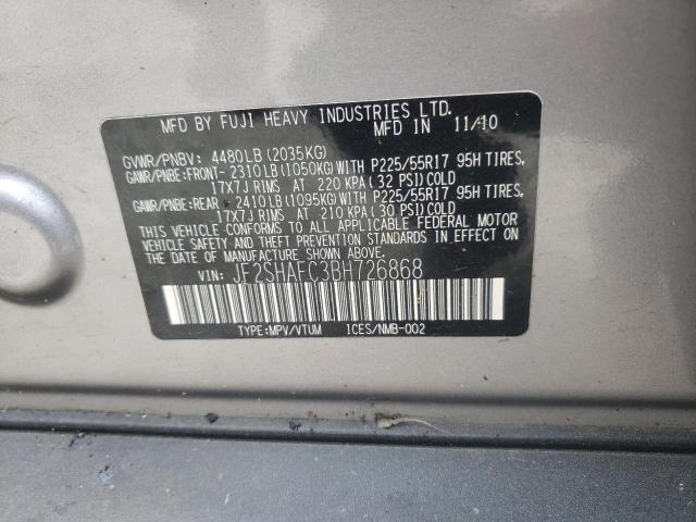 Photo 10 from auction – 2011 SUBARU FORESTER L with VIN JF2SHAFC3BH726868