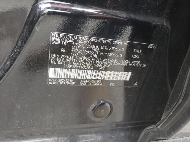 Photo 10 from auction – 2015 TOYOTA RAV4 LIMIT with VIN 2T3DFREV0FW307018