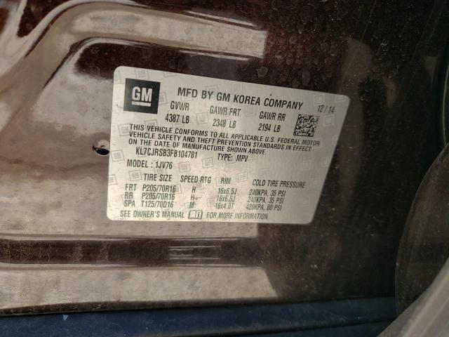 Photo 10 from auction – 2015 CHEVROLET TRAX 1LT with VIN KL7CJRSB3FB104781