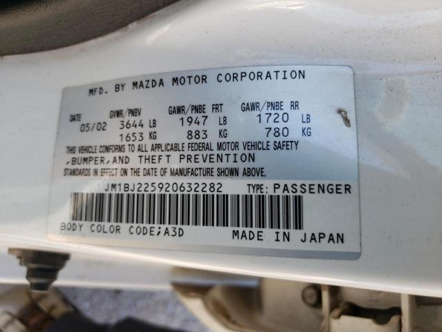 Photo 10 from auction – 2002 MAZDA PROTEGE DX with VIN JM1BJ225920632282
