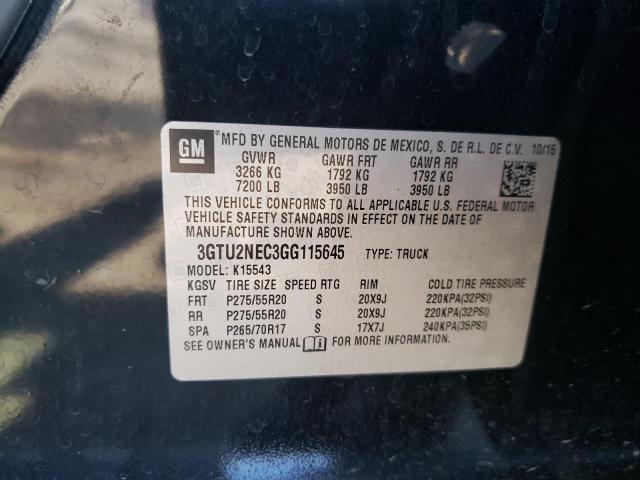 Photo 10 from auction – 2016 GMC SIERRA K15 with VIN 3GTU2NEC3GG115645