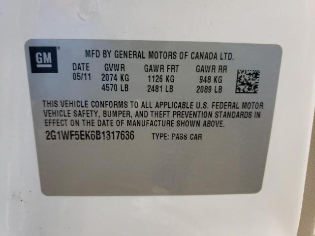Photo 10 from auction – 2011 CHEVROLET IMPALA LS with VIN 2G1WF5EK6B1317636