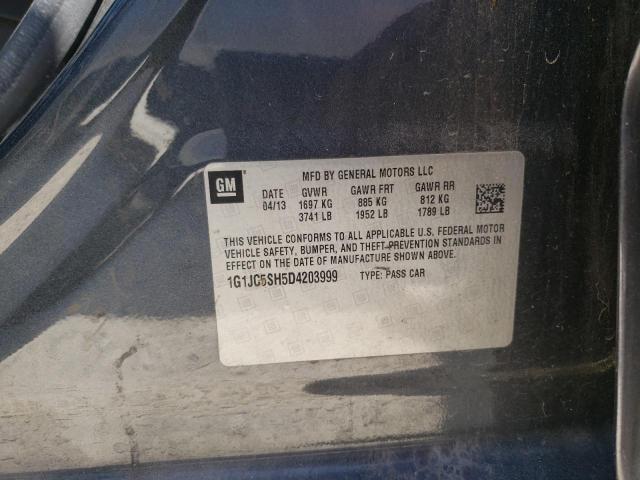 Photo 10 from auction – 2013 CHEVROLET SONIC LT with VIN 1G1JC5SH5D4203999