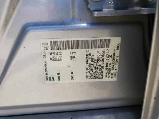 Photo 10 from auction – 2010 NISSAN ALTIMA BAS with VIN 1N4AL2AP9AN538242