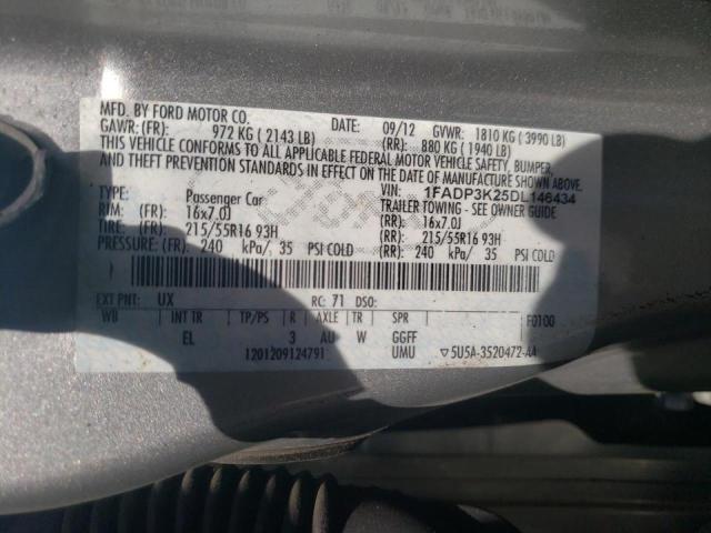 Photo 10 from auction – 2013 FORD FOCUS SE with VIN 1FADP3K25DL146434