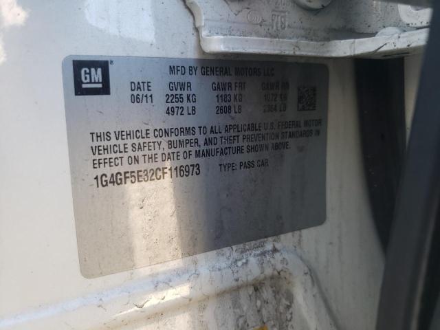 Photo 10 from auction – 2012 BUICK LACROSSE P with VIN 1G4GF5E32CF116973