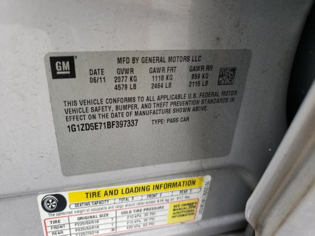 Photo 10 from auction – 2011 CHEVROLET MALIBU 2LT with VIN 1G1ZD5E71BF397337