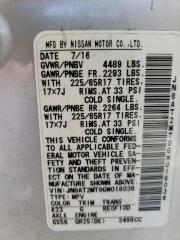 Photo 10 from auction – 2016 NISSAN ROGUE S with VIN JN8AT2MT0GW018036