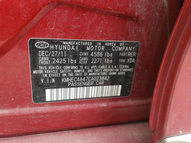 Photo 10 from auction – 2012 HYUNDAI SONATA HYB with VIN KMHEC4A47CA023842