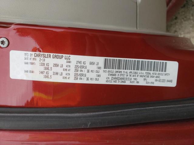 Photo 10 from auction – 2010 DODGE GRAND CARA with VIN 2D4RN5DX0AR191510