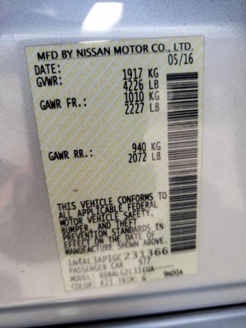 Photo 10 from auction – 2016 NISSAN ALTIMA 2.5 with VIN 1N4AL3AP1GC231366
