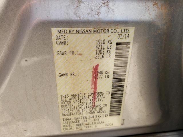 Photo 10 from auction – 2014 NISSAN ALTIMA 2.5 with VIN 1N4AL3AP7EN343610